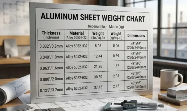 Aluminum Sheet Weight Chart